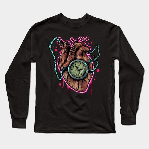 By The Time You Hear This - Heart Artwork Long Sleeve T-Shirt by neon radiation